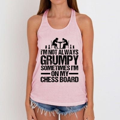 Funny Chess Grandpa Funny Retired Papa Gift Women's Knotted Racerback Tank