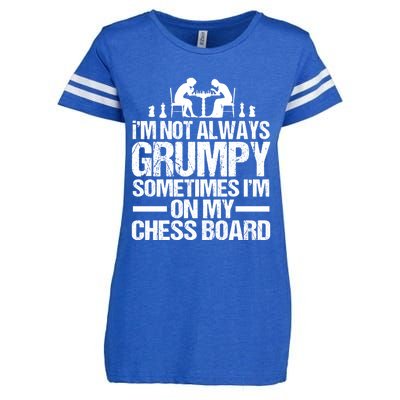 Funny Chess Grandpa Funny Retired Papa Gift Enza Ladies Jersey Football T-Shirt