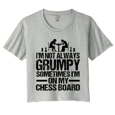 Funny Chess Grandpa Funny Retired Papa Gift Women's Crop Top Tee