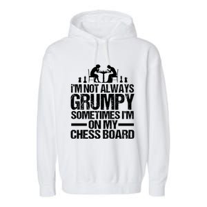 Funny Chess Grandpa Funny Retired Papa Gift Garment-Dyed Fleece Hoodie