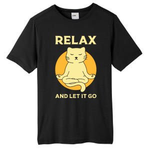 Funny Cat Graphic Yoga Zen Meditation Tall Fusion ChromaSoft Performance T-Shirt