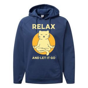 Funny Cat Graphic Yoga Zen Meditation Performance Fleece Hoodie