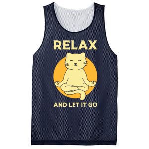 Funny Cat Graphic Yoga Zen Meditation Mesh Reversible Basketball Jersey Tank