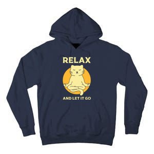 Funny Cat Graphic Yoga Zen Meditation Tall Hoodie