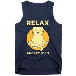 Funny Cat Graphic Yoga Zen Meditation Tank Top