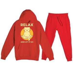 Funny Cat Graphic Yoga Zen Meditation Premium Hooded Sweatsuit Set