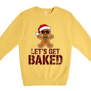 Funny Christmas Grunge Gingerbread Holiday For Bakers Baking Premium Crewneck Sweatshirt