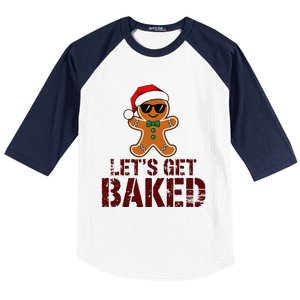 Funny Christmas Grunge Gingerbread Holiday For Bakers Baking Baseball Sleeve Shirt