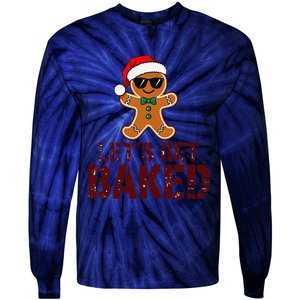 Funny Christmas Grunge Gingerbread Holiday For Bakers Baking Tie-Dye Long Sleeve Shirt