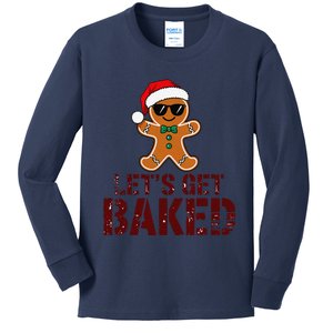 Funny Christmas Grunge Gingerbread Holiday For Bakers Baking Kids Long Sleeve Shirt