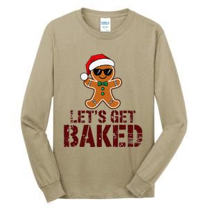 Funny Christmas Grunge Gingerbread Holiday For Bakers Baking Tall Long Sleeve T-Shirt