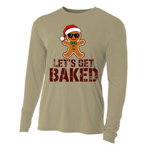 Funny Christmas Grunge Gingerbread Holiday For Bakers Baking Cooling Performance Long Sleeve Crew