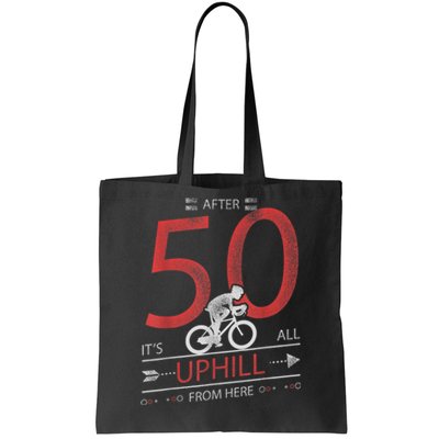 Funny Cyclist Gift  50 years old 50th Birthday Tee Tote Bag