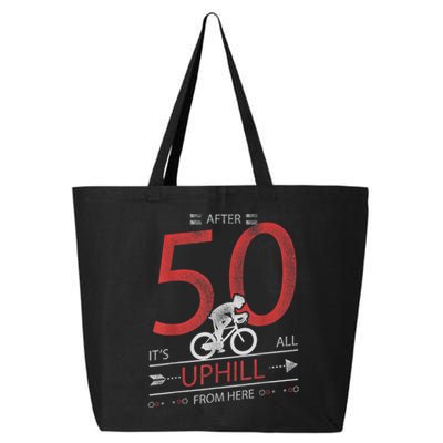 Funny Cyclist Gift  50 years old 50th Birthday Tee 25L Jumbo Tote