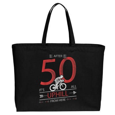 Funny Cyclist Gift  50 years old 50th Birthday Tee Cotton Canvas Jumbo Tote