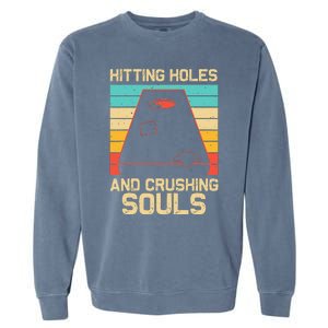 Funny Cornhole Gift For Women Cornhole Players Holes Garment-Dyed Sweatshirt