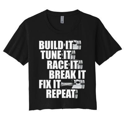 Funny Car Gift For Men Car Guy Christmas Cool Gift Women's Crop Top Tee