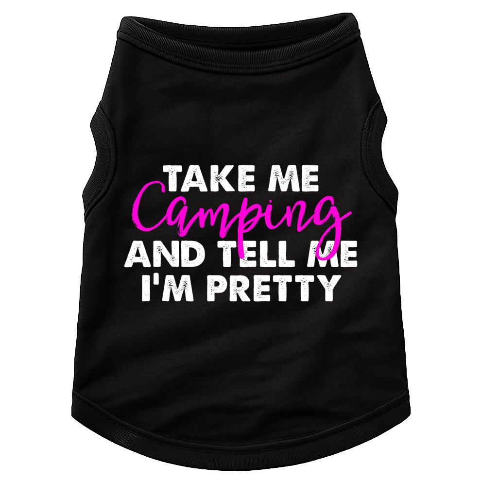 Funny Camping Gift Women Sarcastic Pink Hiking Gift Doggie Tank