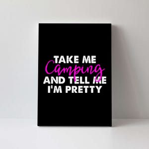 Funny Camping Gift Women Sarcastic Pink Hiking Gift Canvas