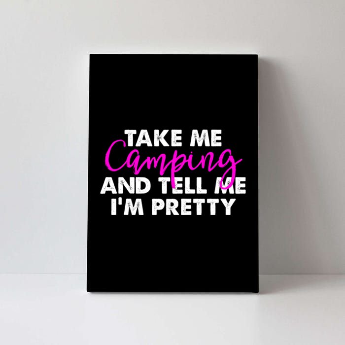 Funny Camping Gift Women Sarcastic Pink Hiking Gift Canvas