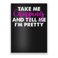 Funny Camping Gift Women Sarcastic Pink Hiking Gift Poster