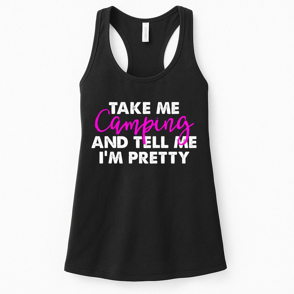 Funny Camping Gift Women Sarcastic Pink Hiking Gift Womens Tank Top