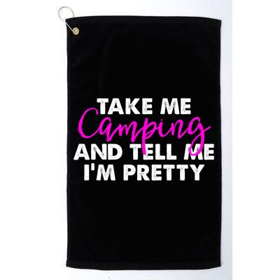 Funny Camping Gift Women Sarcastic Pink Hiking Gift Golf Towel