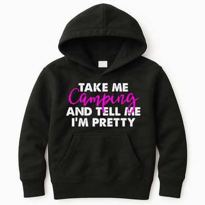 Funny Camping Gift Women Sarcastic Pink Hiking Gift Kids Hoodie