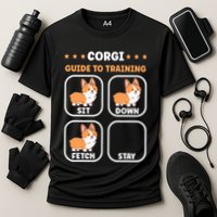Funny Corgi guide to trainig dog owner corgi Cooling Performance Crew T-Shirt