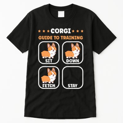Funny Corgi guide to trainig dog owner corgi Tall T-Shirt
