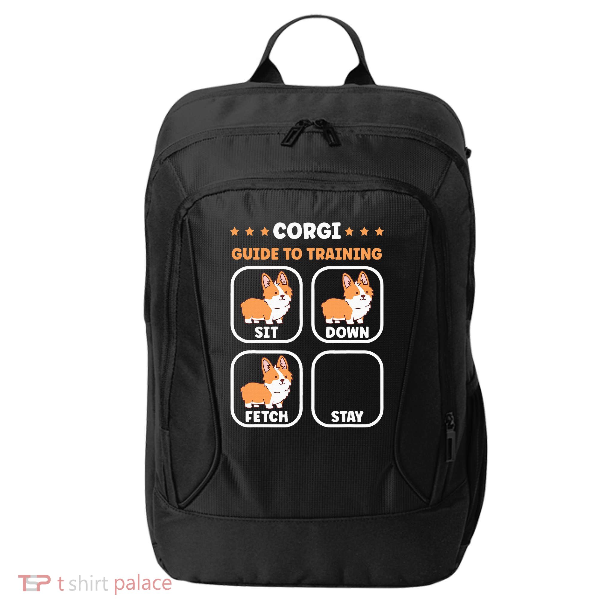 Funny Corgi guide to trainig dog owner corgi City Backpack
