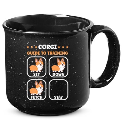 Funny Corgi guide to trainig dog owner corgi 15oz Campfire Ceramic Mug