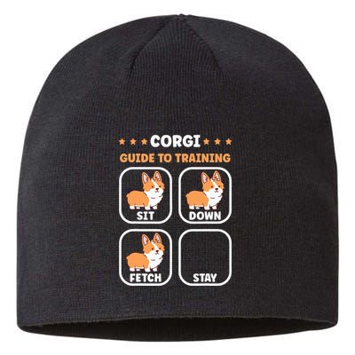 Funny Corgi guide to trainig dog owner corgi Sustainable Beanie