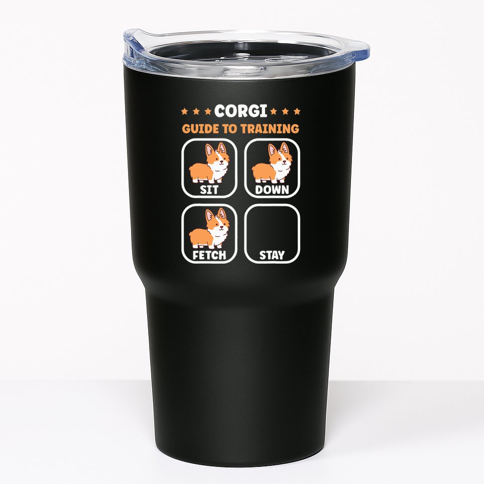 Funny Corgi guide to trainig dog owner corgi Tumbler