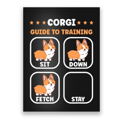 Funny Corgi guide to trainig dog owner corgi Poster