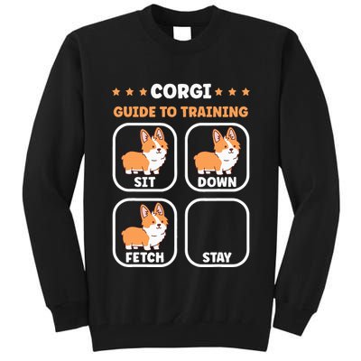 Funny Corgi guide to trainig dog owner corgi Tall Sweatshirt