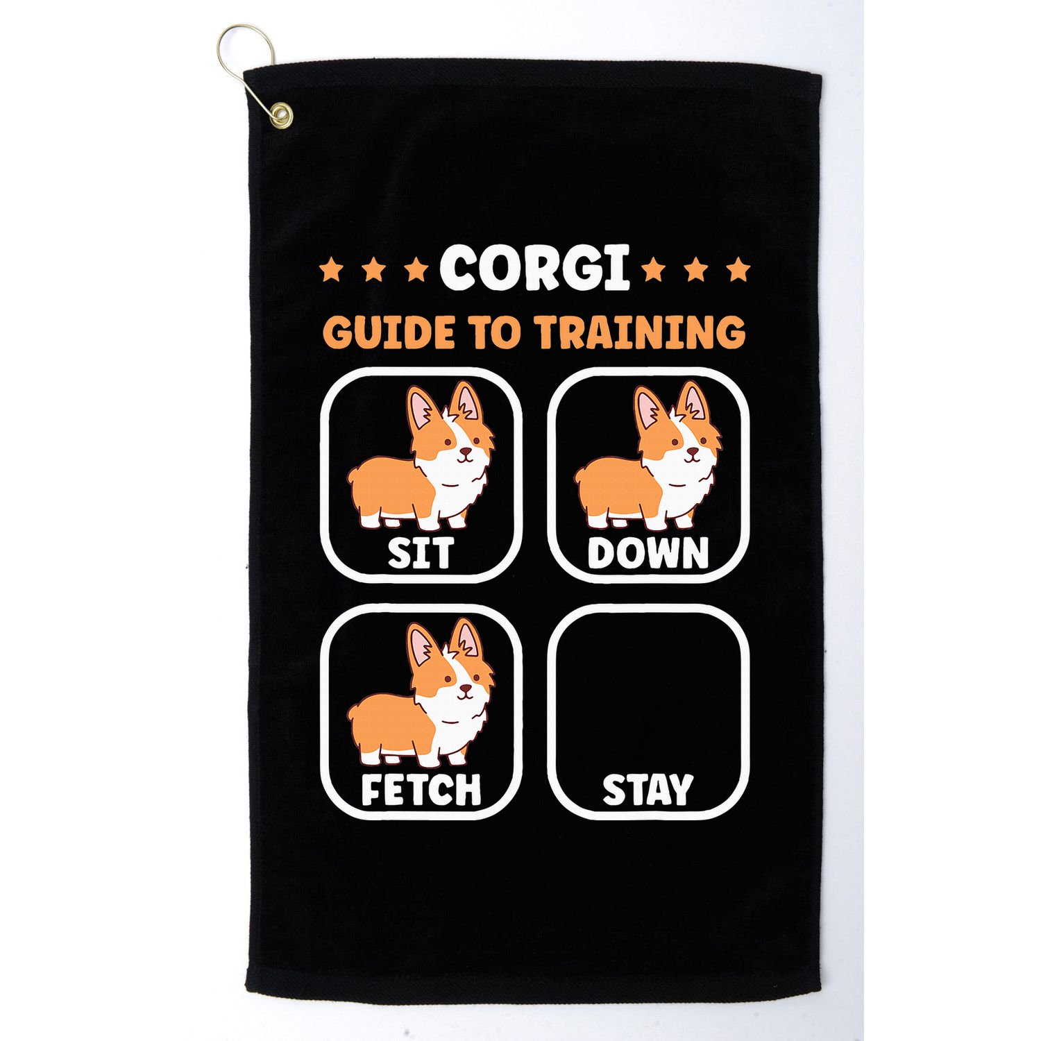 Funny Corgi guide to trainig dog owner corgi Golf Towel
