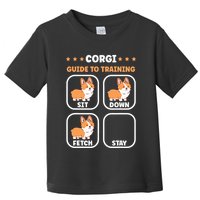 Funny Corgi guide to trainig dog owner corgi Toddler T-Shirt