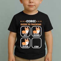 Funny Corgi guide to trainig dog owner corgi Toddler T-Shirt