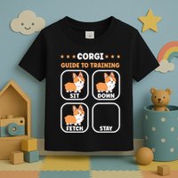 Funny Corgi guide to trainig dog owner corgi Toddler T-Shirt