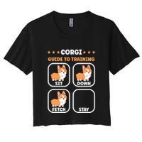Funny Corgi guide to trainig dog owner corgi Crop Top