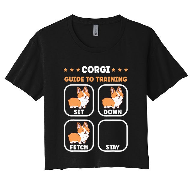 Funny Corgi guide to trainig dog owner corgi Crop Top