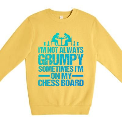 Funny Chess Grandpa Funny Retired Papa Gift Premium Crewneck Sweatshirt