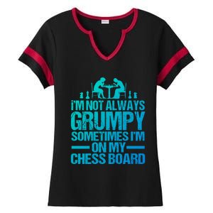 Funny Chess Grandpa Funny Retired Papa Gift Ladies Halftime Notch Neck Tee