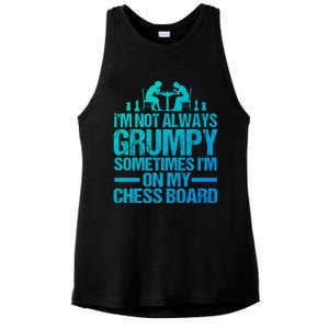 Funny Chess Grandpa Funny Retired Papa Gift Ladies PosiCharge Tri-Blend Wicking Tank