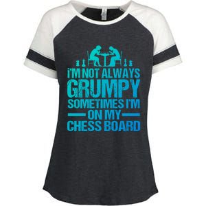 Funny Chess Grandpa Funny Retired Papa Gift Enza Ladies Jersey Colorblock Tee