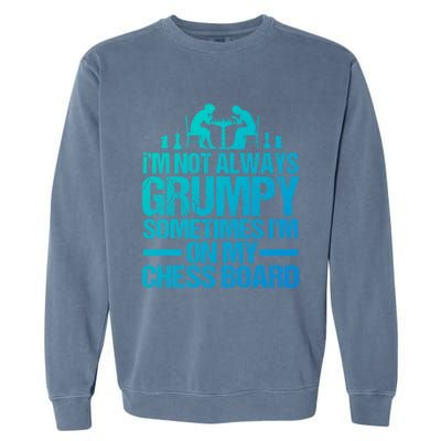 Funny Chess Grandpa Funny Retired Papa Gift Garment-Dyed Sweatshirt