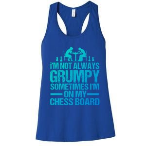 Funny Chess Grandpa Funny Retired Papa Gift Women's Racerback Tank