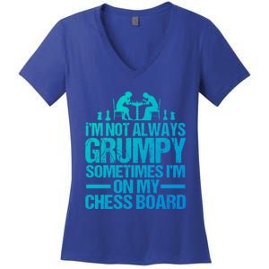 Funny Chess Grandpa Funny Retired Papa Gift Women's V-Neck T-Shirt