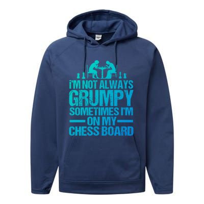 Funny Chess Grandpa Funny Retired Papa Gift Performance Fleece Hoodie